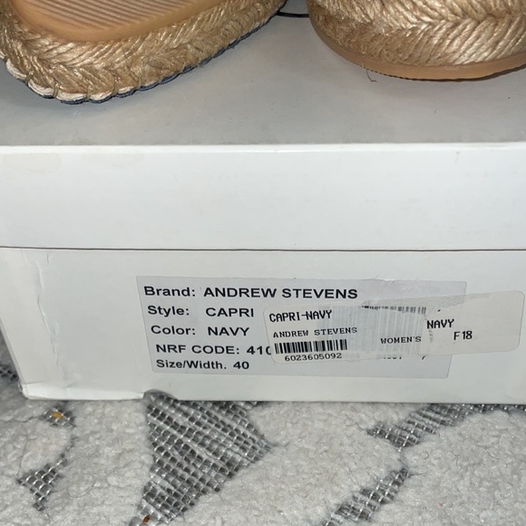 New Navy Leather Espadrilles - Picture 4 of 4